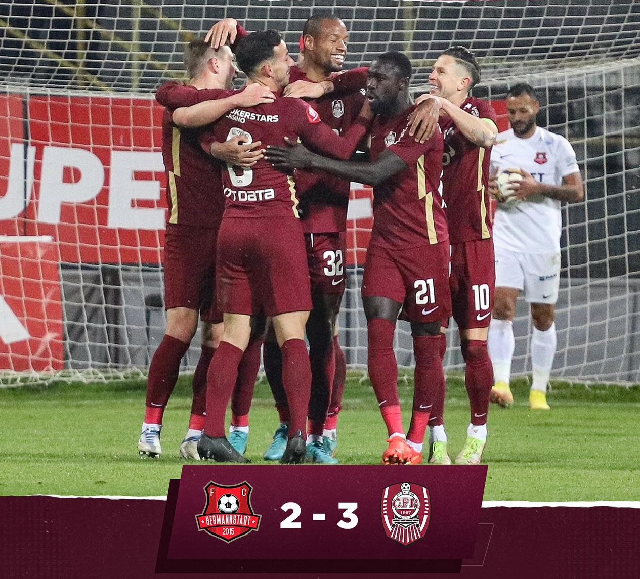 CFR Cluj „a făcut spectacol” în meciul cu Hermannstadt (3-2)