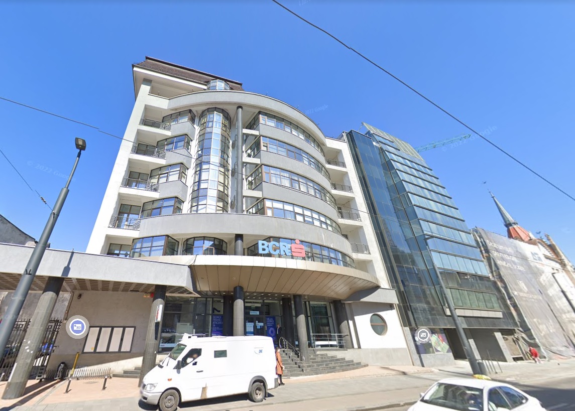 Sediul BCR de pe Bariuțiu. Sursă foto Google Maps