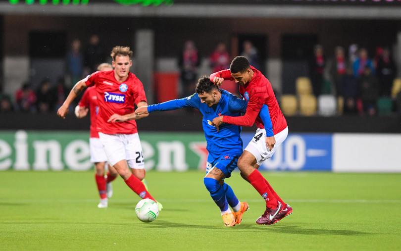 Ianis Stoica în acțiune/FOTO: FCSB - Facebook