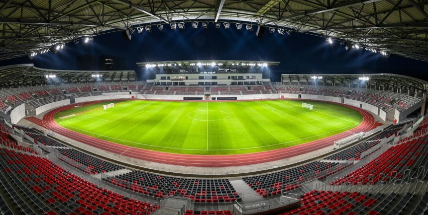 Noul stadion municipal Sibiu/FOTO: mesageruldealba.ro
