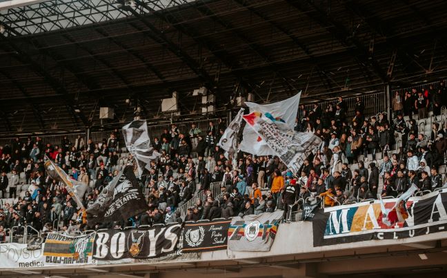 Fanii „U” Cluj după meciul cu UTA/FOTO: FC Universitatea Cluj - Facebook