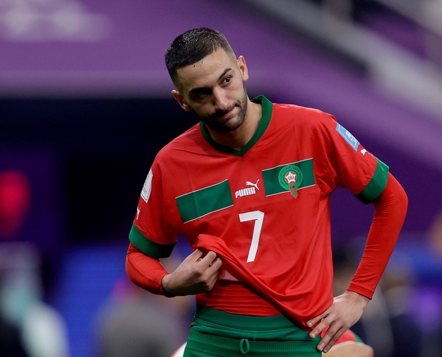 Hakim Ziyech dezamăgit după semifinală /FOTO: FIFA World Cup - Facebook