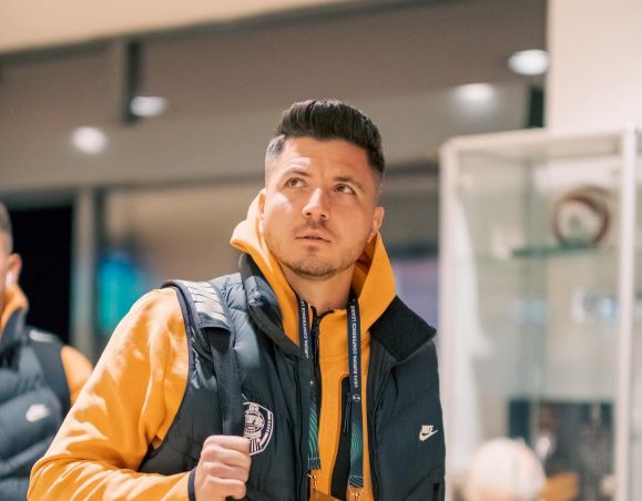 Cristi Bălgrădean într-o deplasare a CFR-ului /FOTO: CFR Cluj - Facebook