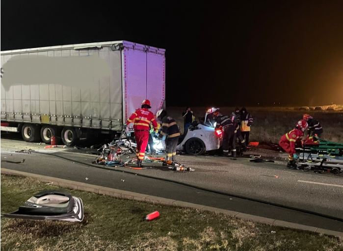 Accident tragic în Sibiu/ captură foto: ISU Sibiu