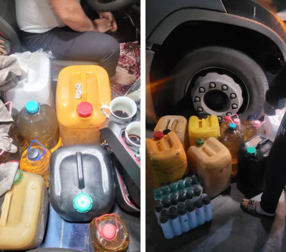 Doi șoferi au încercat să fure bidoane întregi de motorină din TIR-urile deținute de patronul lor / Foto: stiridiaspora.ro - Facebook