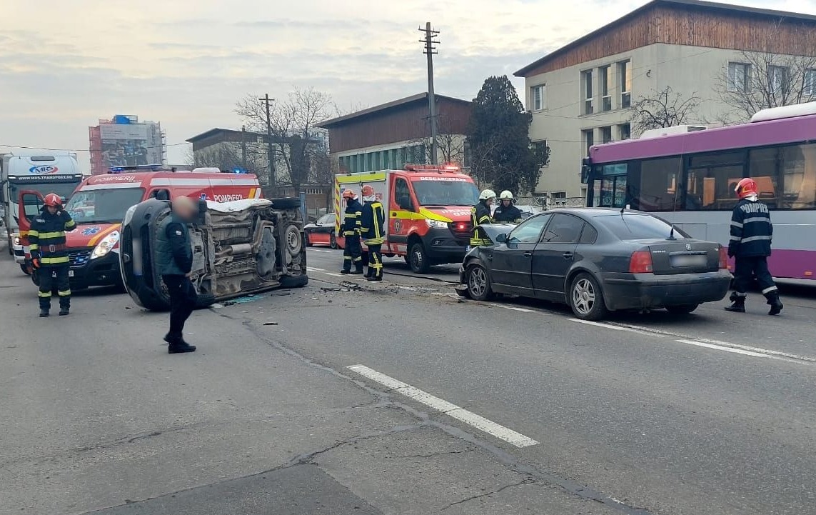 Accident în Cluj-Napoca. Foto arhivă