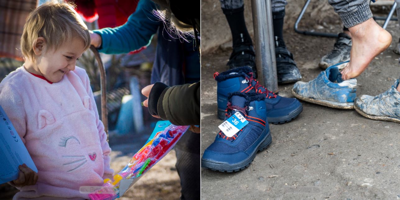 Asociația Educalise a împărțit ghete și „daruri de suflet” copiilor din familii sărace