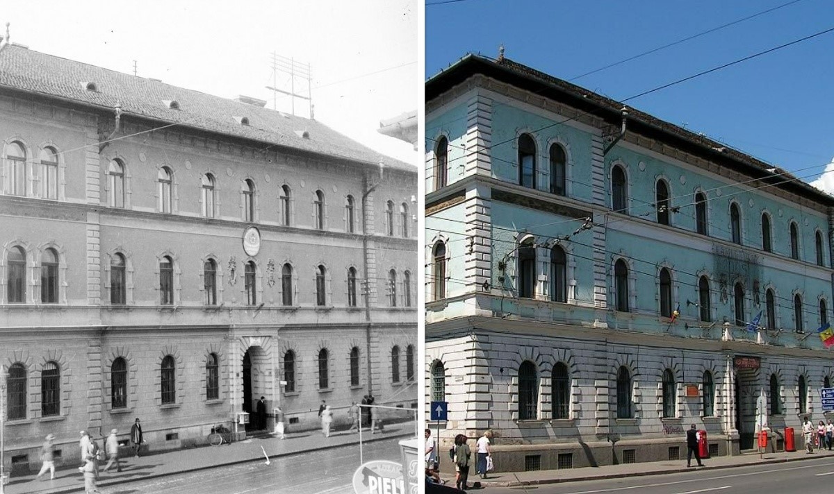Palatul Poștei din municipiul Cluj-Napoca/ Foto: Csaba Minier - Amintiri din Vechiul Cluj/ Facebook