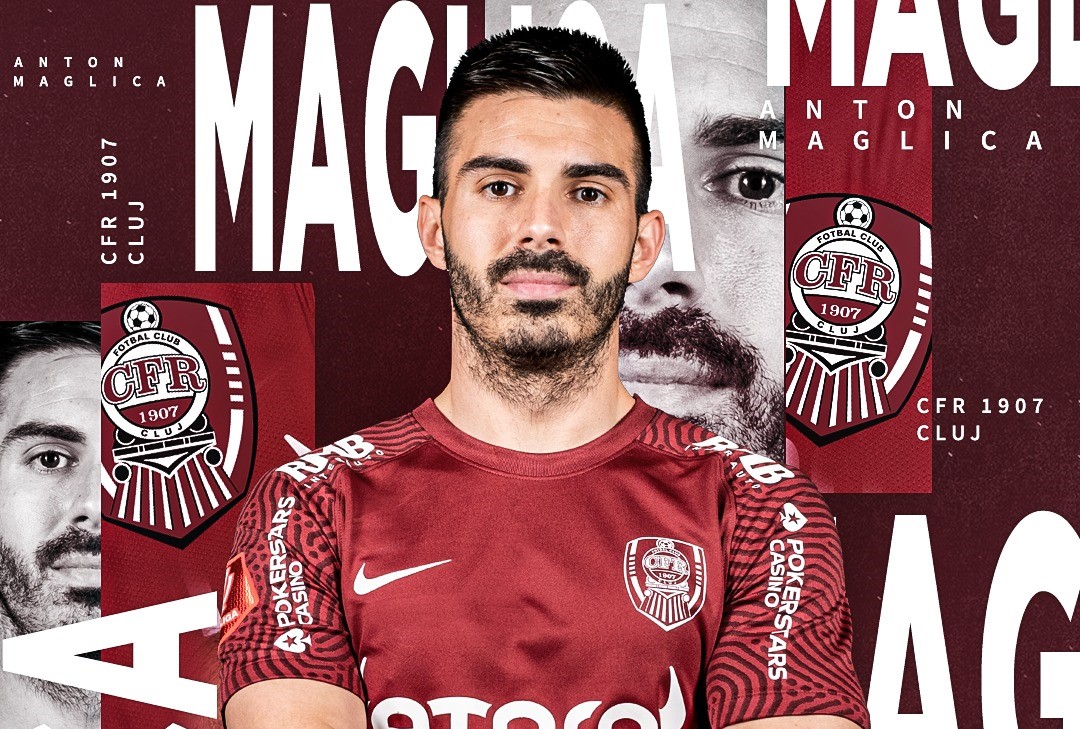 Anton Maglica este primul jucător din lotul CFR-ului din anul 2023. Jucătorul croat are peste 300 de meciuri jucate/ Foto: Fotbal Club CFR 1907 CLUJ - Facebook