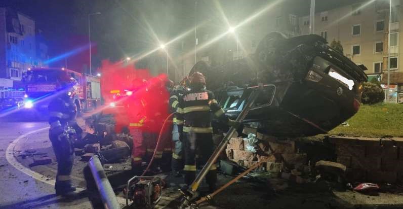Tânărul a murit în urma impactului /FOTO: ISU Alba