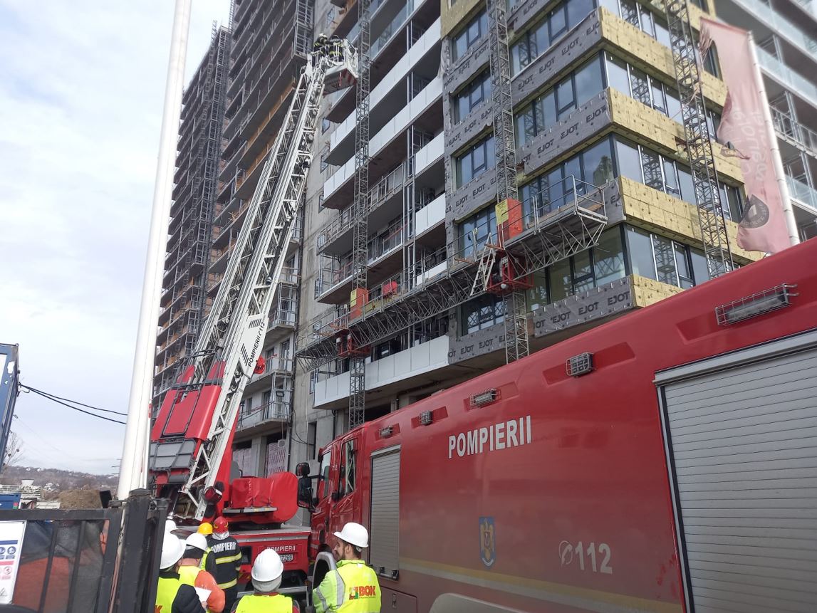 Exercițiu incendiu ISU Cluj/foto: monitorulcj.ro