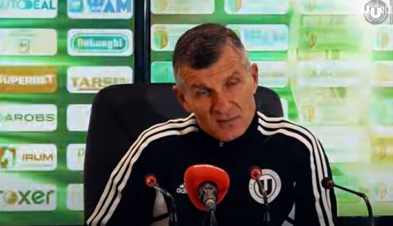 Ioan Ovidiu Sabău a apreciat prestația jucătorilor/captură foto: FC Universitatea Cluj youtube.com