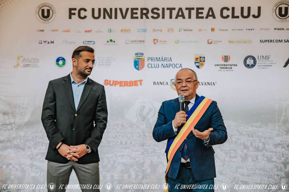 Radu Constantea și Emil Boc la un eveniment de susținere a Universității Cluj