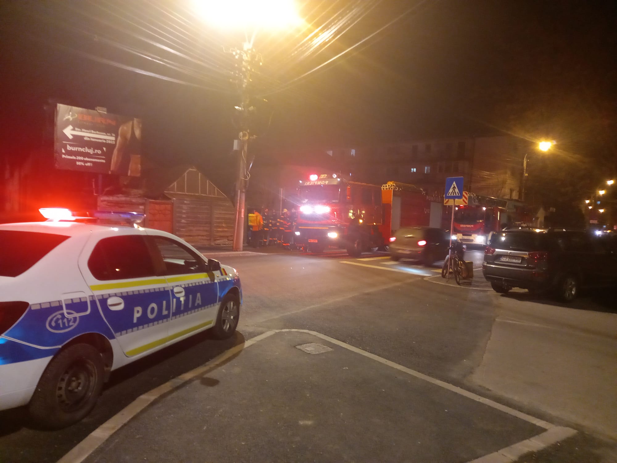 Alarmă falsă de incendiu la o casă din Mărăști. FOTO: Monitorul de Cluj