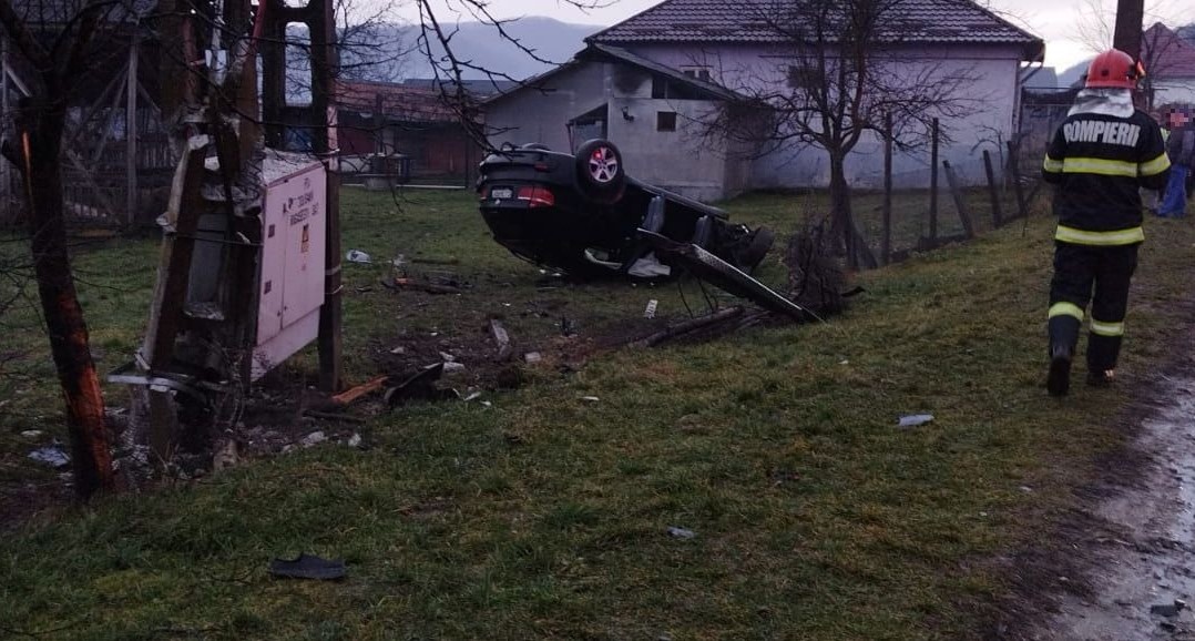 Accident Rugășești. Sursă foto ISU Cluj