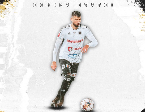 Florin Ilie a fost numit în echipa etapei cu numărul 23 /FOTO: FC Universitatea Cluj - Facebook