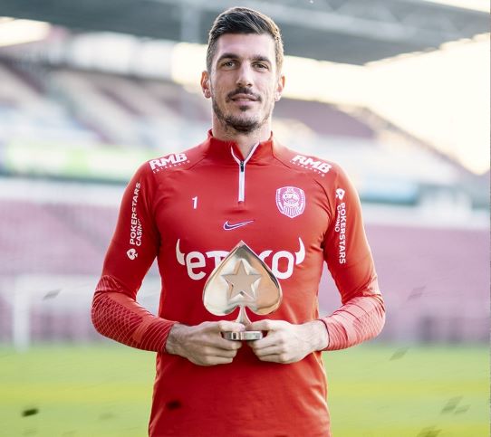 Simone Scuffet a ajuns la CFR Cluj în vara anului 2022 /FOTO: CFR Cluj - Facebook