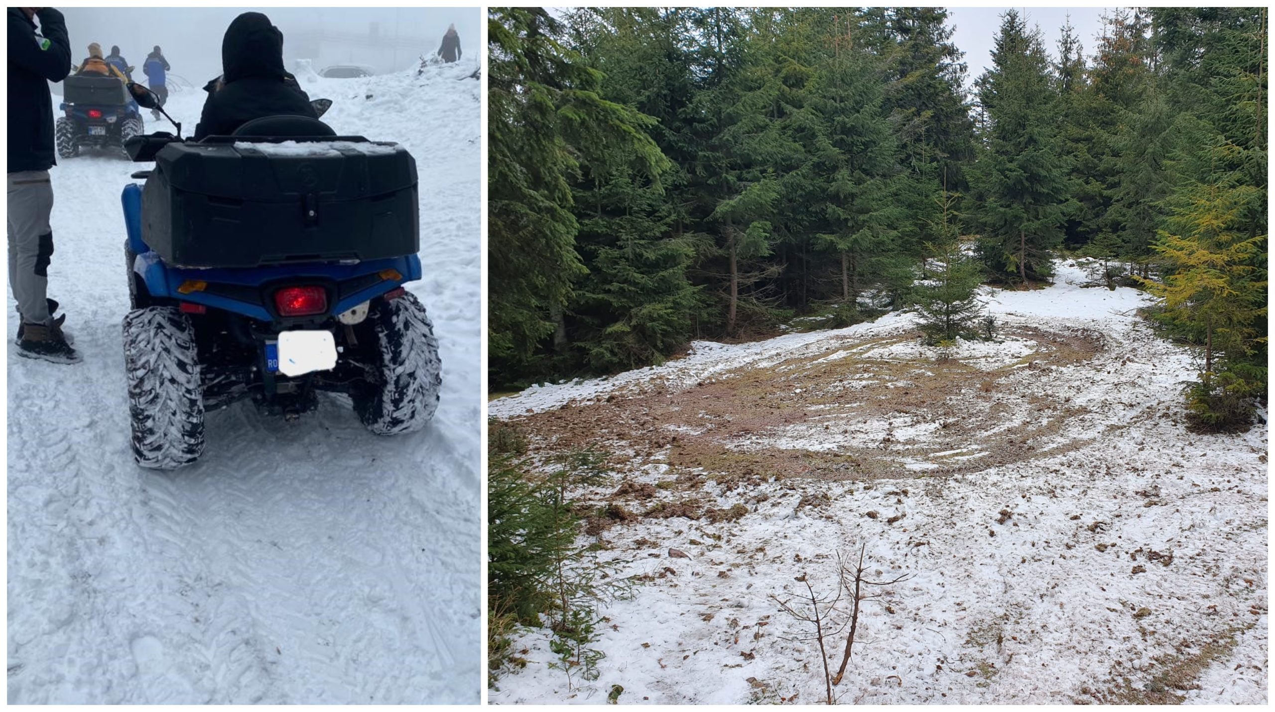 „Șmecherii” cu ATV-uri în Parcul Natural Apuseni