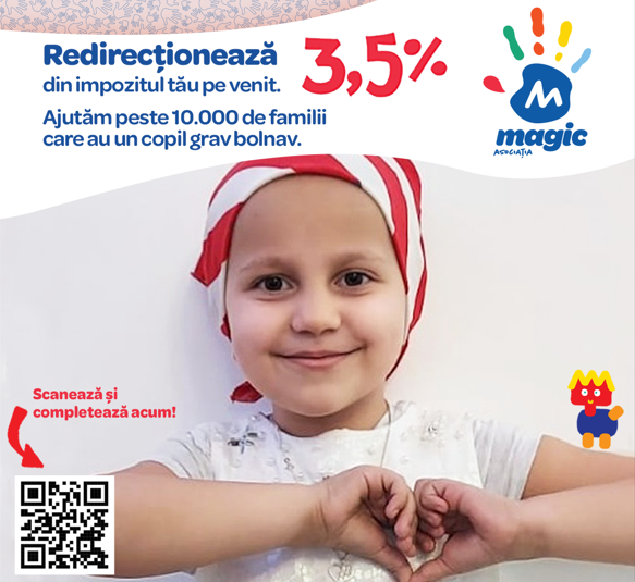 Asociația Magic ajută peste 10.000 de familii cu copii grav bolnavi / Foto: Asociația Magic