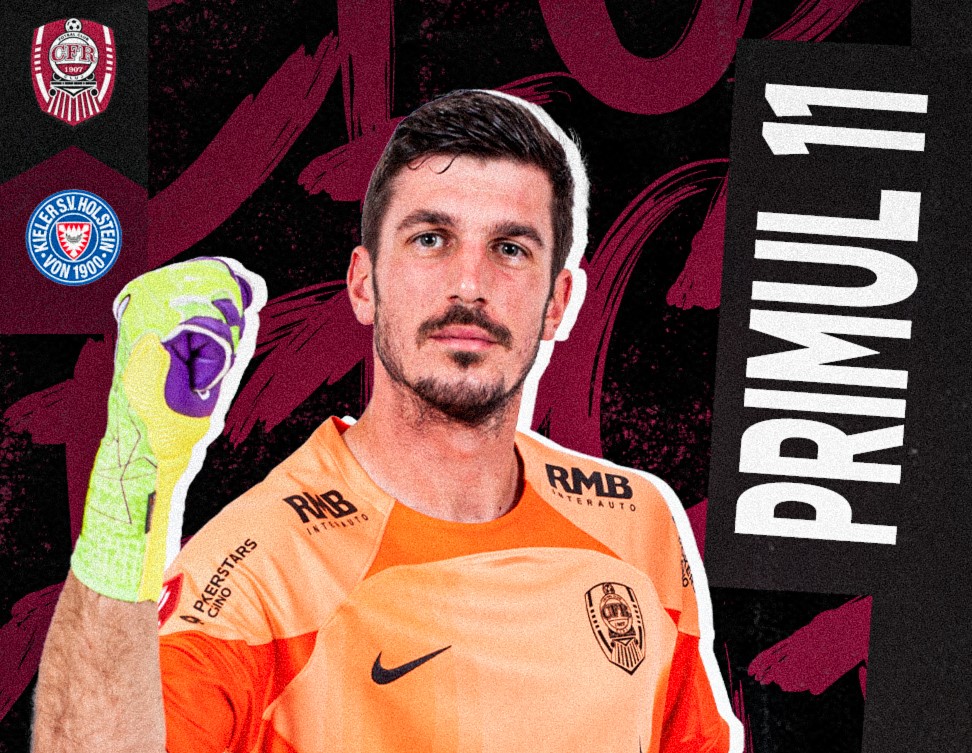 Simone Scuffet a venit la CFR Cluj în vara anului trecut /FOTO: CFR Cluj - Facebook