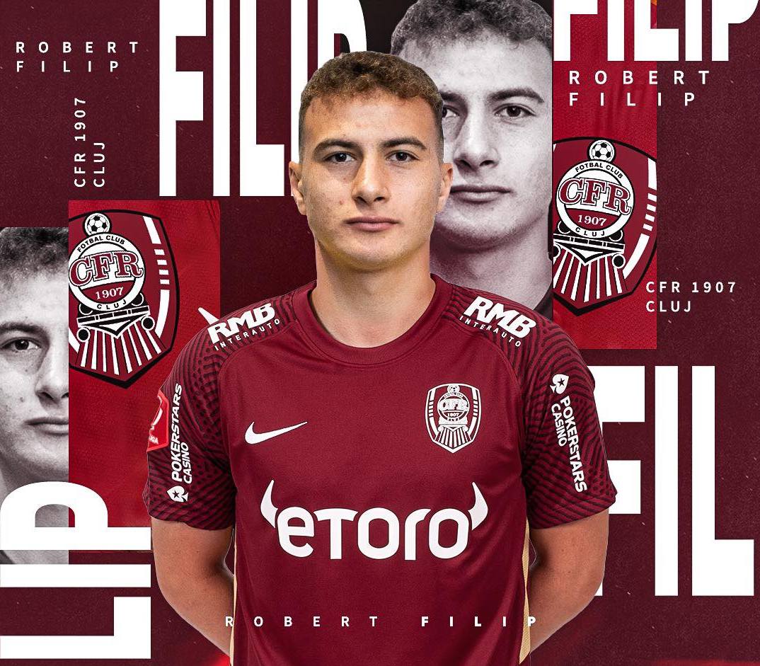 Robert Filip este noul transfer al CFR Cluj /FOTO: CFR Cluj - Facebook