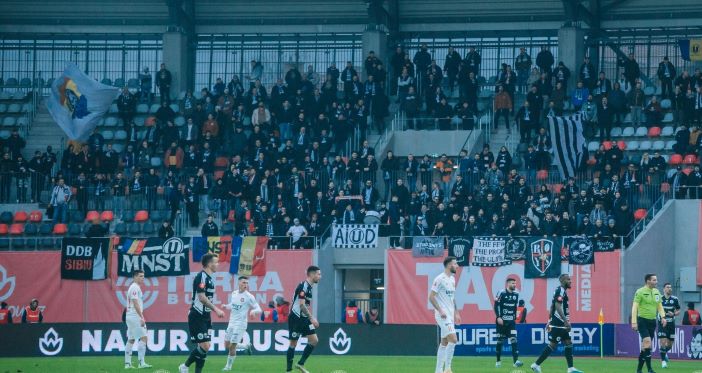 Fanii „U” Cluj în meciul cu Hermannstadt /FOTO: FC Universitatea Cluj - Facebook
