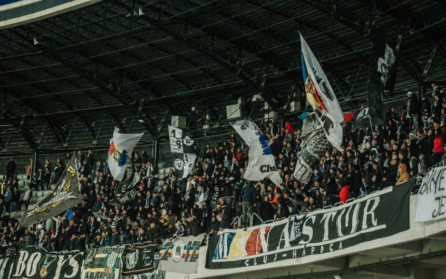 Suporterii Universității Cluj /FOTO: FC Universitatea Cluj - Facebook