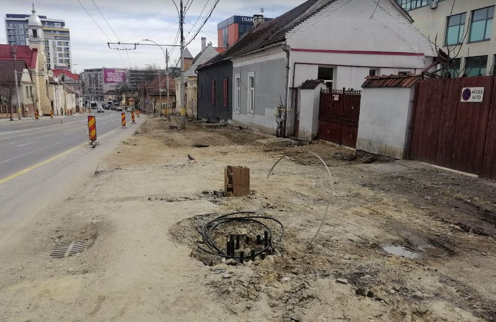 Cum avansează șantierul de pe Calea Mănăștur-Calea Moților/Foto: monitorulcj.ro