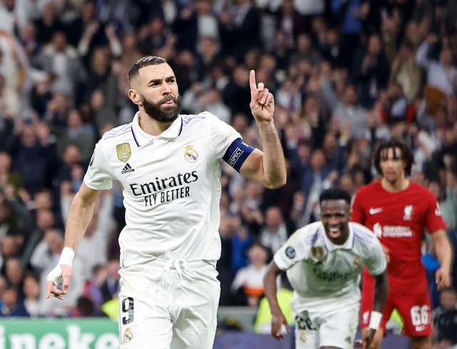 Karim Benzema a marcat unicul gol din partida cu Liverpool /FOTO: Real Madrid - Facebook