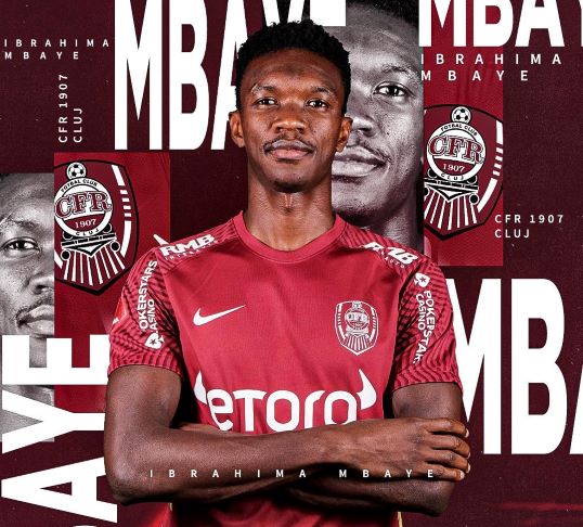Ibrahima Mbaye nu a evoluat în niciun meci pentru CFR Cluj /FOTO: CFR Cluj - Facebook