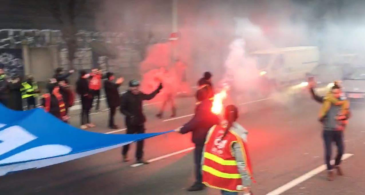 Proteste în Franța / Foto: captură ecran Twitter