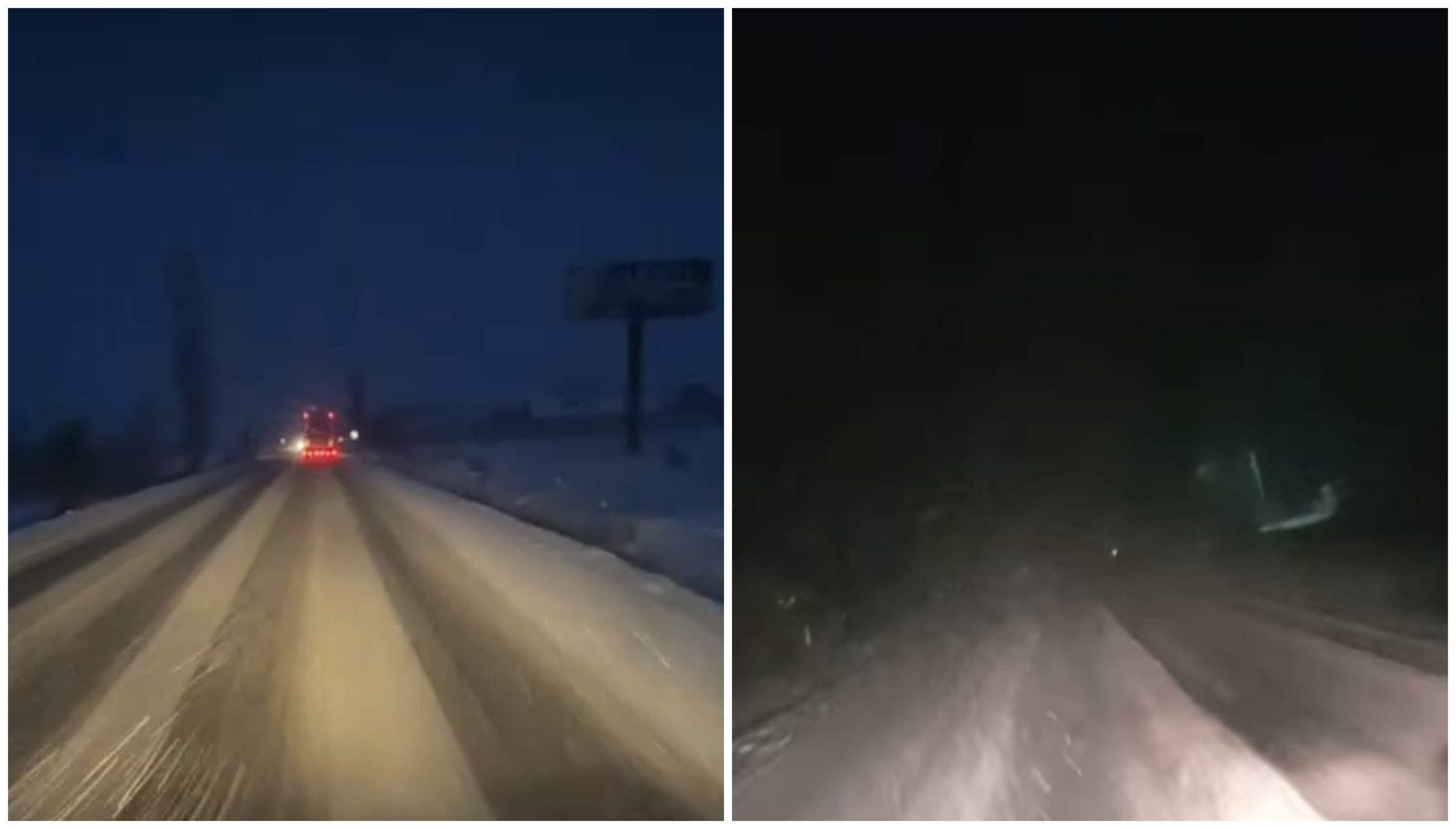 A nins noaptea trecută pe mai multe drumuri din Cluj. FOTO: Facebook/ Info Trafic Jud. Cluj