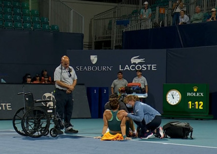 Bianca Andreescu s-a accidentat grav la Miami Open /FOTO: captură ecran digisport.ro