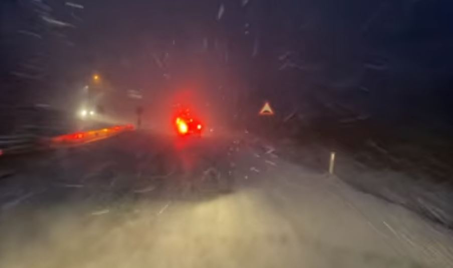 Trafic îngreunat din cauza vremii la nivelul județului Cluj/ Foto: Info Trafic Cluj-Napoca Facebook.com