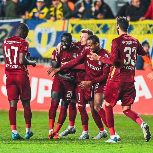 Jucătorii CFR-ului sărbătorind golul în meciul cu Petrolul Ploiești /FOTO: CFR Cluj - Facebook