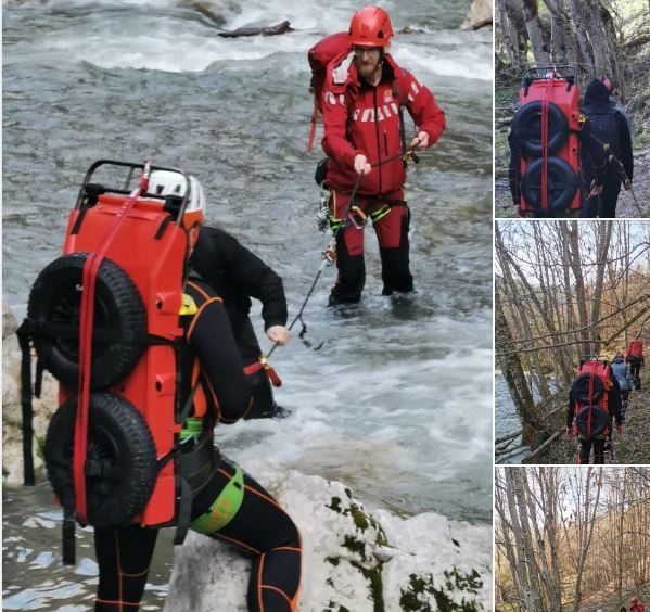 Misiune complexă de salvare a unor studenți în Cheile Râmețului / Foto: Facebook - Serviciul Public Judetean Salvamont Alba