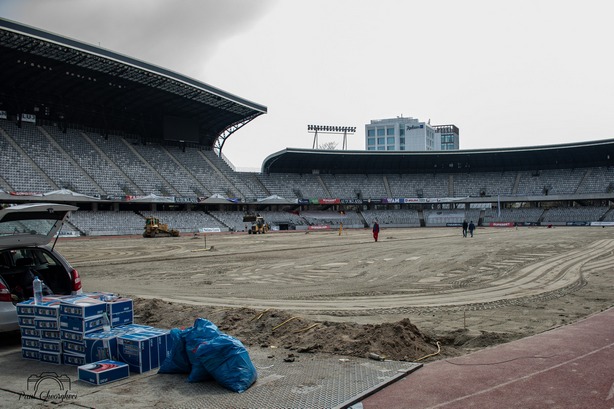 Lucrările de pe Cluj Arena la finalul săptămânii trecute /FOTO: Paul Gheorgheci - Facebook