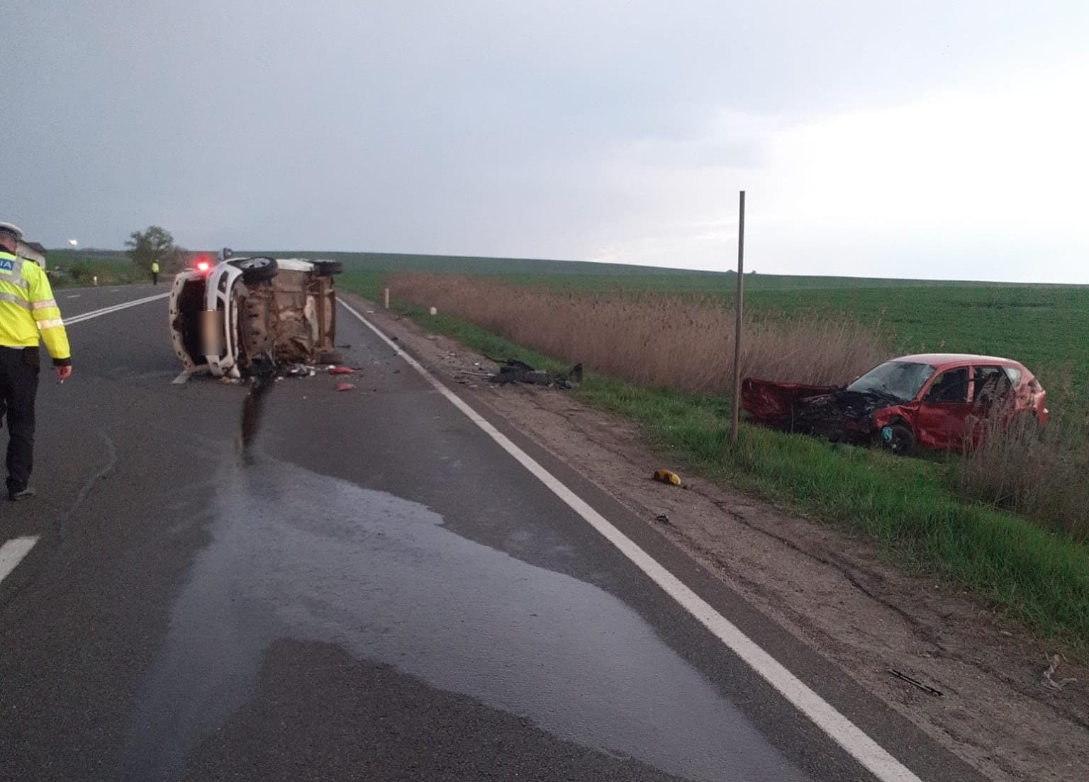 Accident cu trei răniți