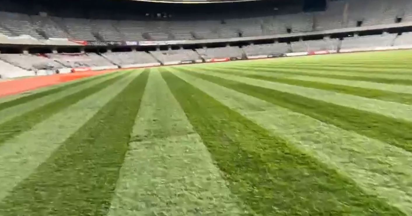Noul gazon de pe Cluj Arena / Foto: captură video - Facebook - Alin Tișe