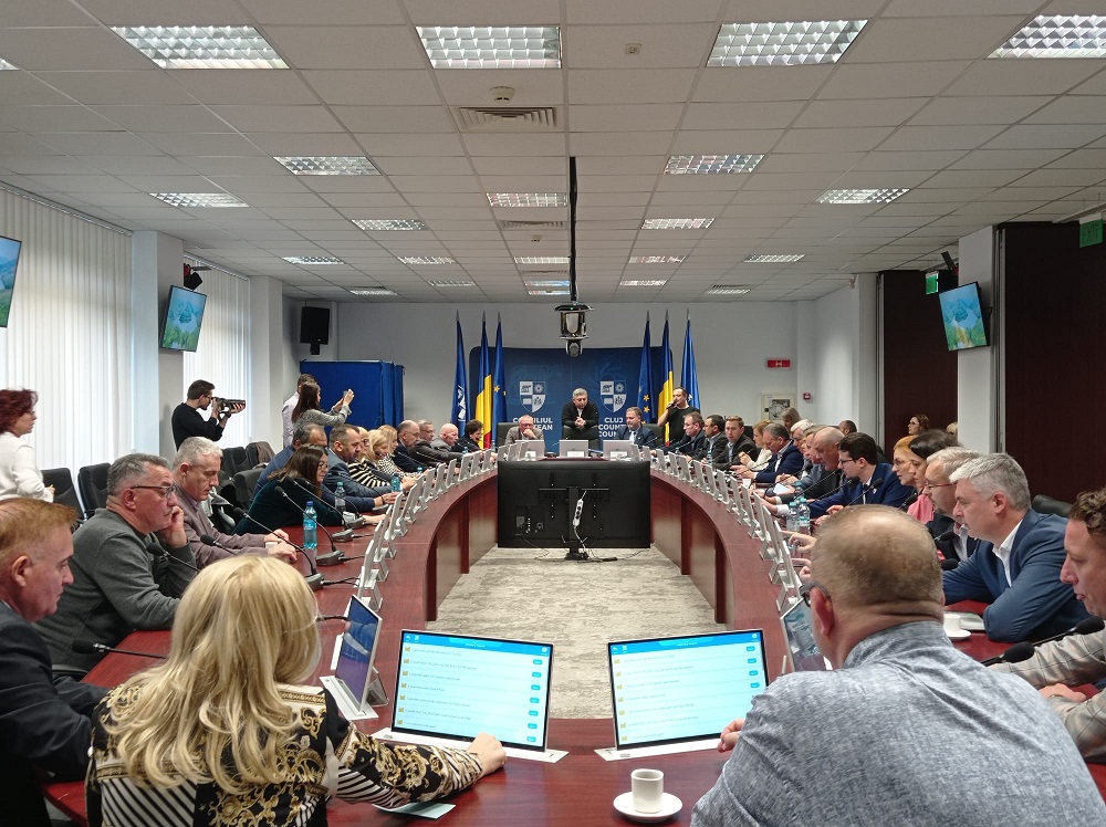 Ședința de Consiliu Județean din 26 aprilie 2023. Sursă foto monitorulcj.ro