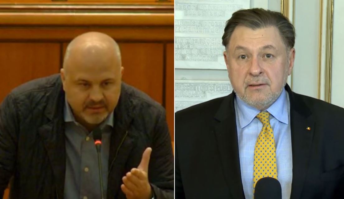 Deputatul USR Emanuel Ungureanu în stânga
