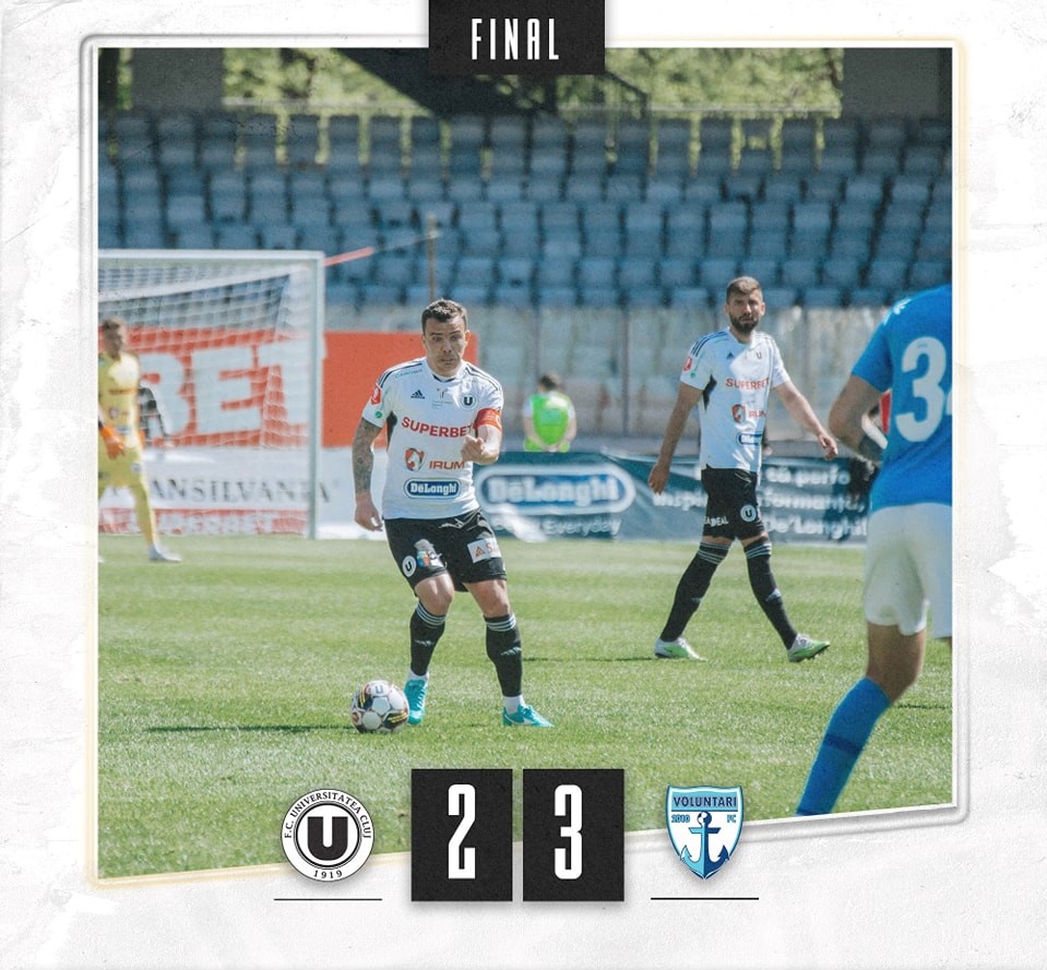 ”U” Cluj a pierdut meciul cu FC Voluntari