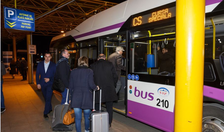 Autobuzul de pe linia A1E pe direcția Aeroport-Piața Mihai Viteazul ar putea circula și pe timp de noapte/Foto: Compania de Transport Public Cluj-Napoca Facebook.com