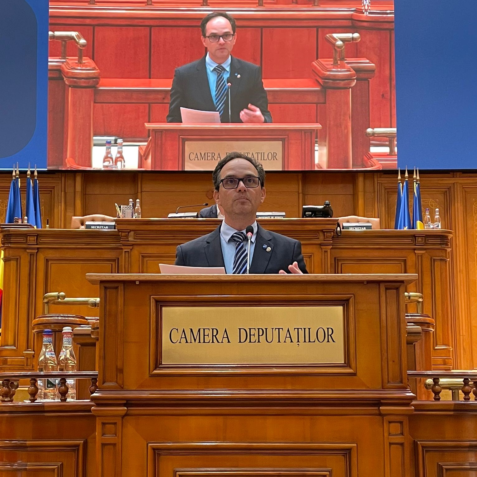 Deputatul USR Cluj Viorel Băltărețu cere în Parlament urgentarea construirii unei noi maternități în Cluj-Napoca. FOTO: Facebook/ Viorel Băltărețu