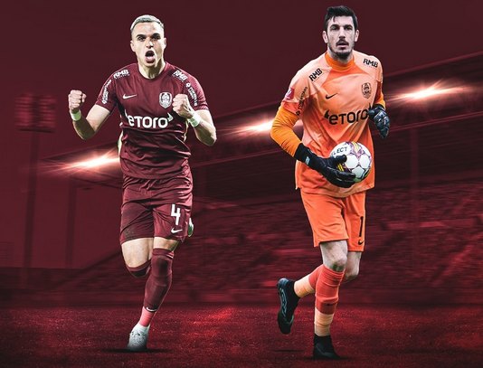 Cristi Manea și Simone Scuffet au fost aleși în echipa etapei /FOTO: CFR Cluj - Facebook