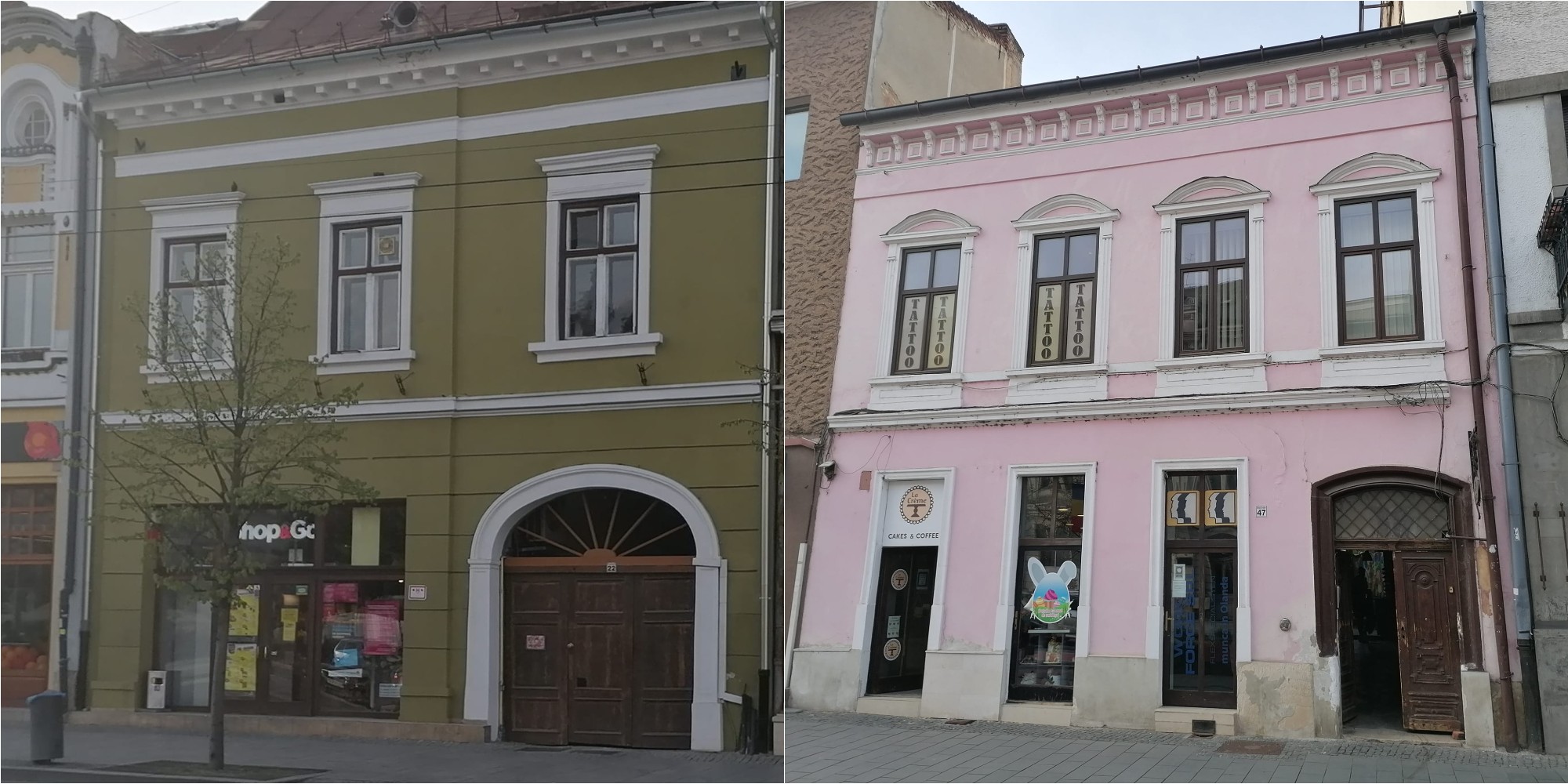 Banca Vatra din Cluj funcționa în aceste două clădiri / Foto: Septimiu Moga