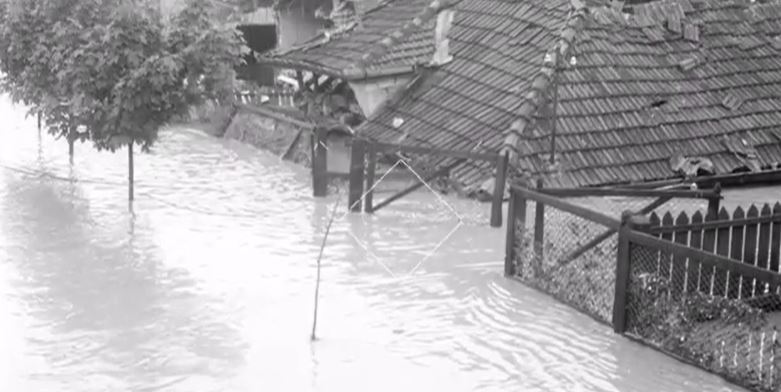 Case inundate în anii '70 în Satu Mare / Foto: Apele Române - Facebook