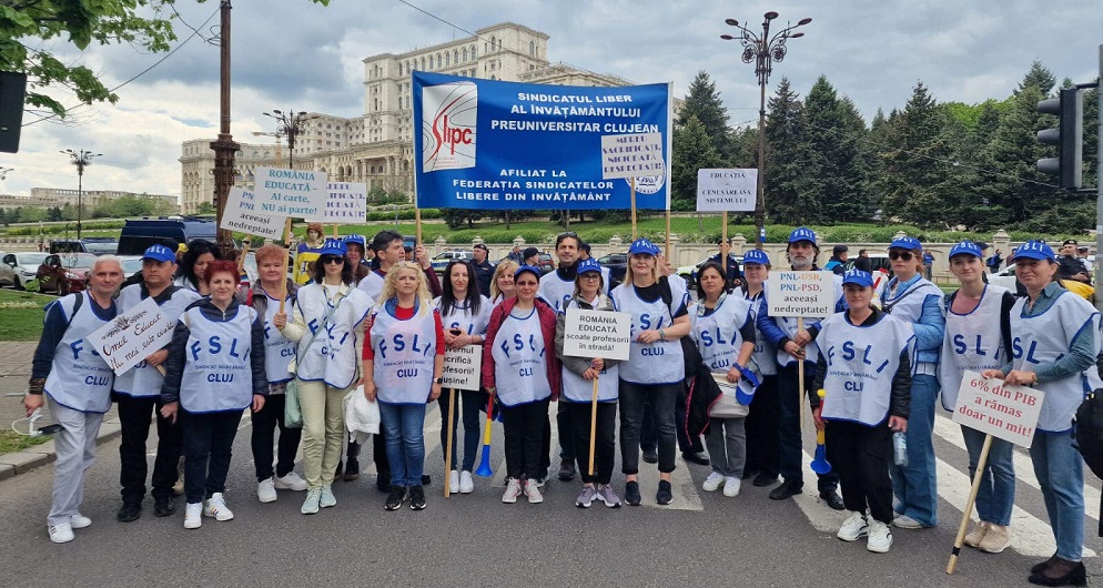 foto Facebook Sindicatul Liber al Învățământului Preuniversitar Clujean - FSLI