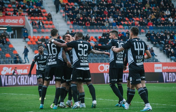 Fotbaliștii de la „U” Cluj în meciul cu Hermannstadt /FOTO: FC Universitatea Cluj - Facebook