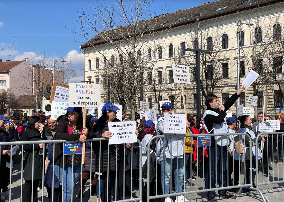 Cadrele didactice din Cluj vor picheta Prefectura Cluj/Foto: monitorulcj.ro
